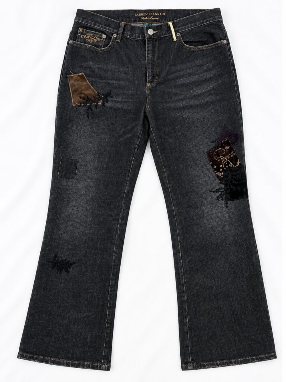 Ralph Lauren Jeans Co. Patchwork Bootcut Jeans Size 12 Y2K